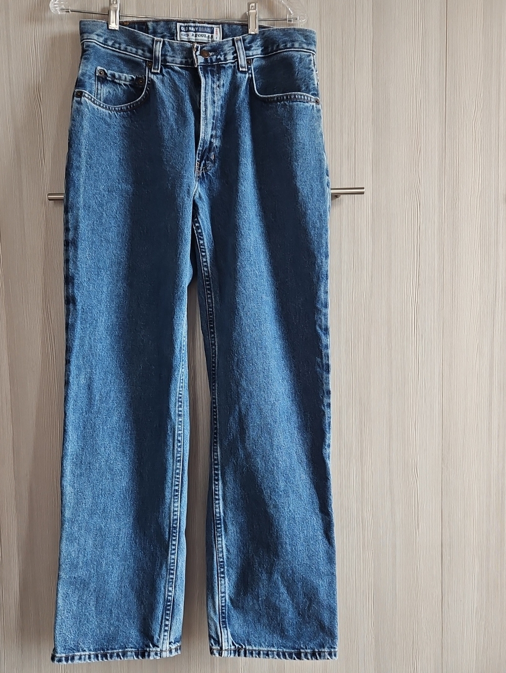 Old Navy Straight Leg Jeans Medium Blue Denim